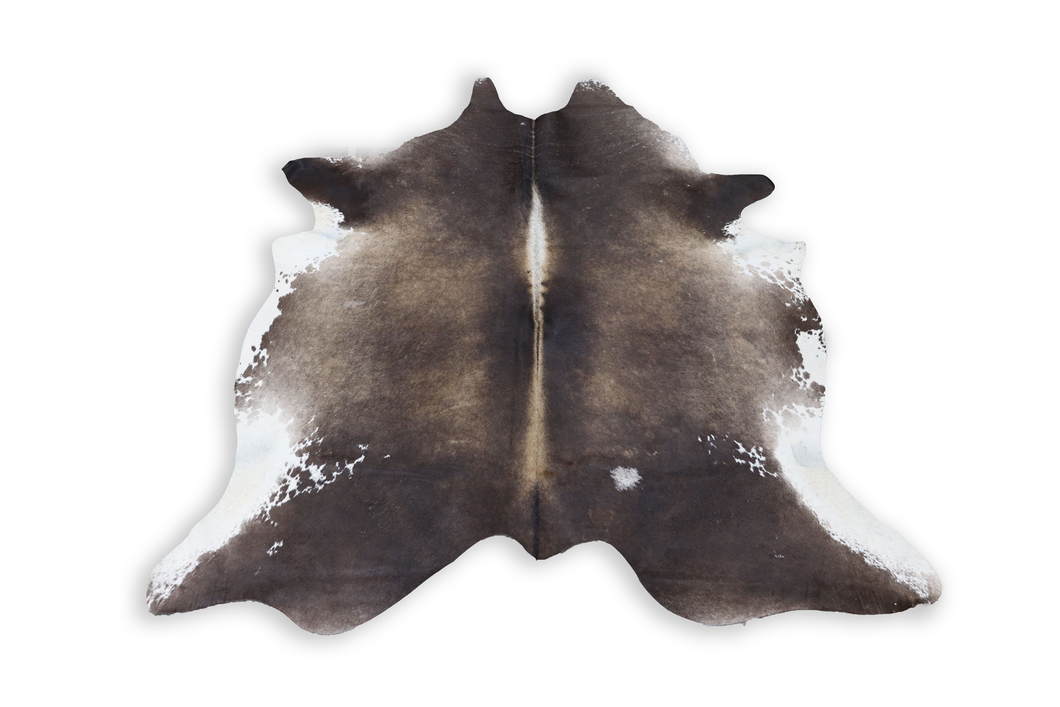 Tricolor (7.6 X 6.3 ft.) Exact As Photo BRAZILIAN Cowhide Rug | 100% Natural Cowhide Area Rug | Real Leather Cow Skin Rug | BZ411