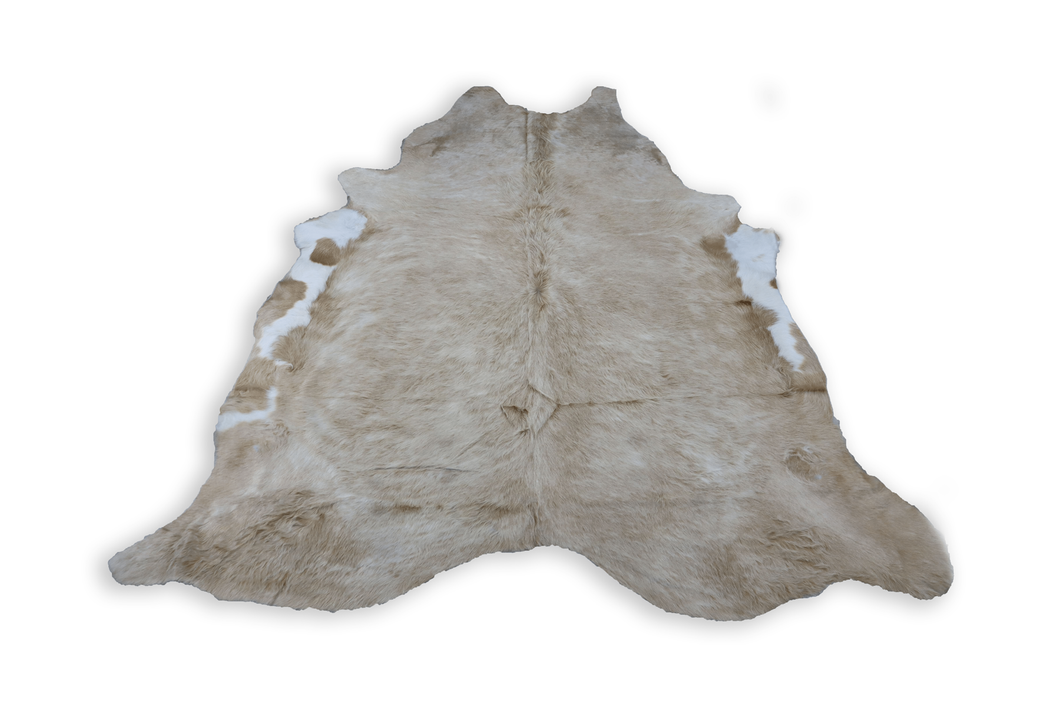 Light Brown White (8.5 X 7.11 ft.) Exact As Photo BRAZILIAN Cowhide Rug | 100% Natural Cowhide Area Rug | Real Leather Cow Skin Rug | BZ420