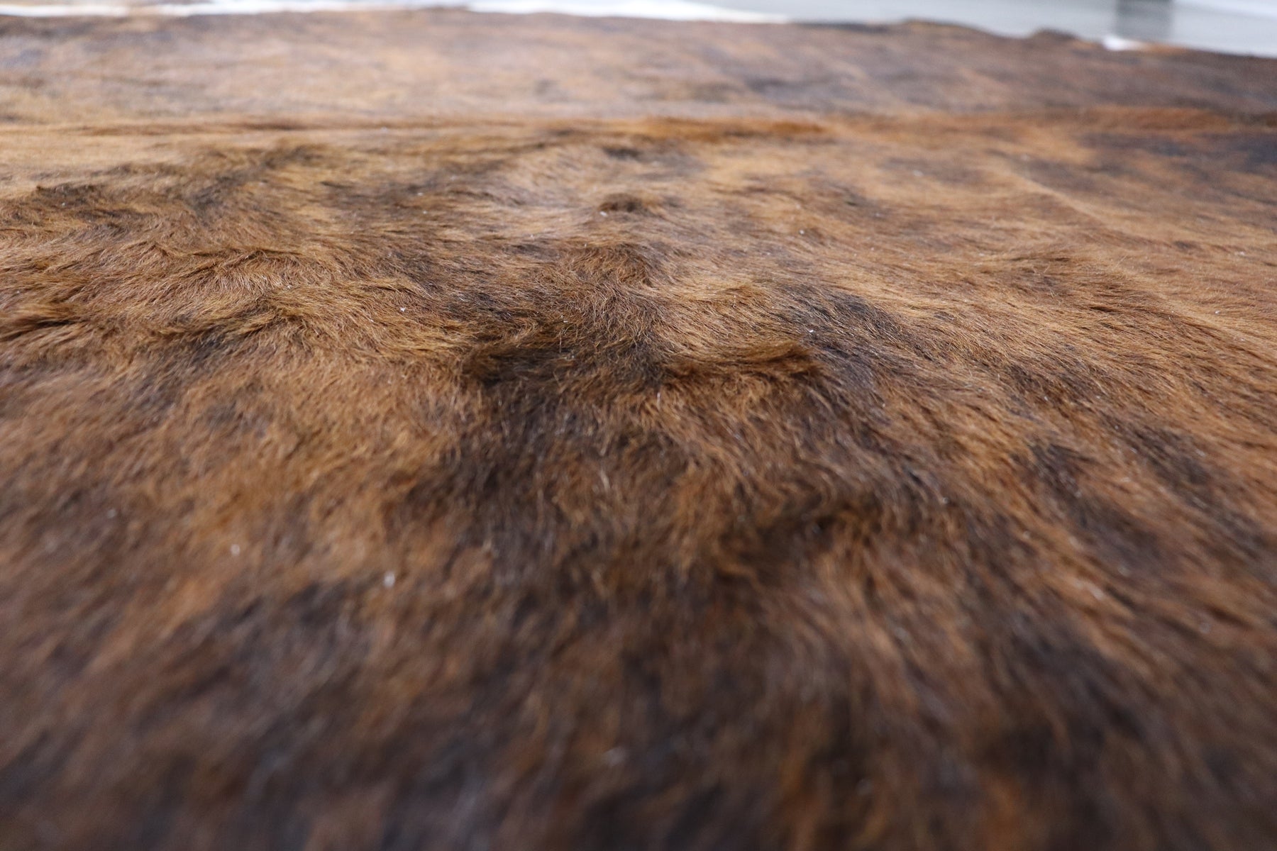 Tricolor Brindle (7.8 X 7.5 ft.) Exact As Photo BRAZILIAN Cowhide Rug | 100% Natural Cowhide Area Rug | Real Leather Cow Skin Rug | BZ477