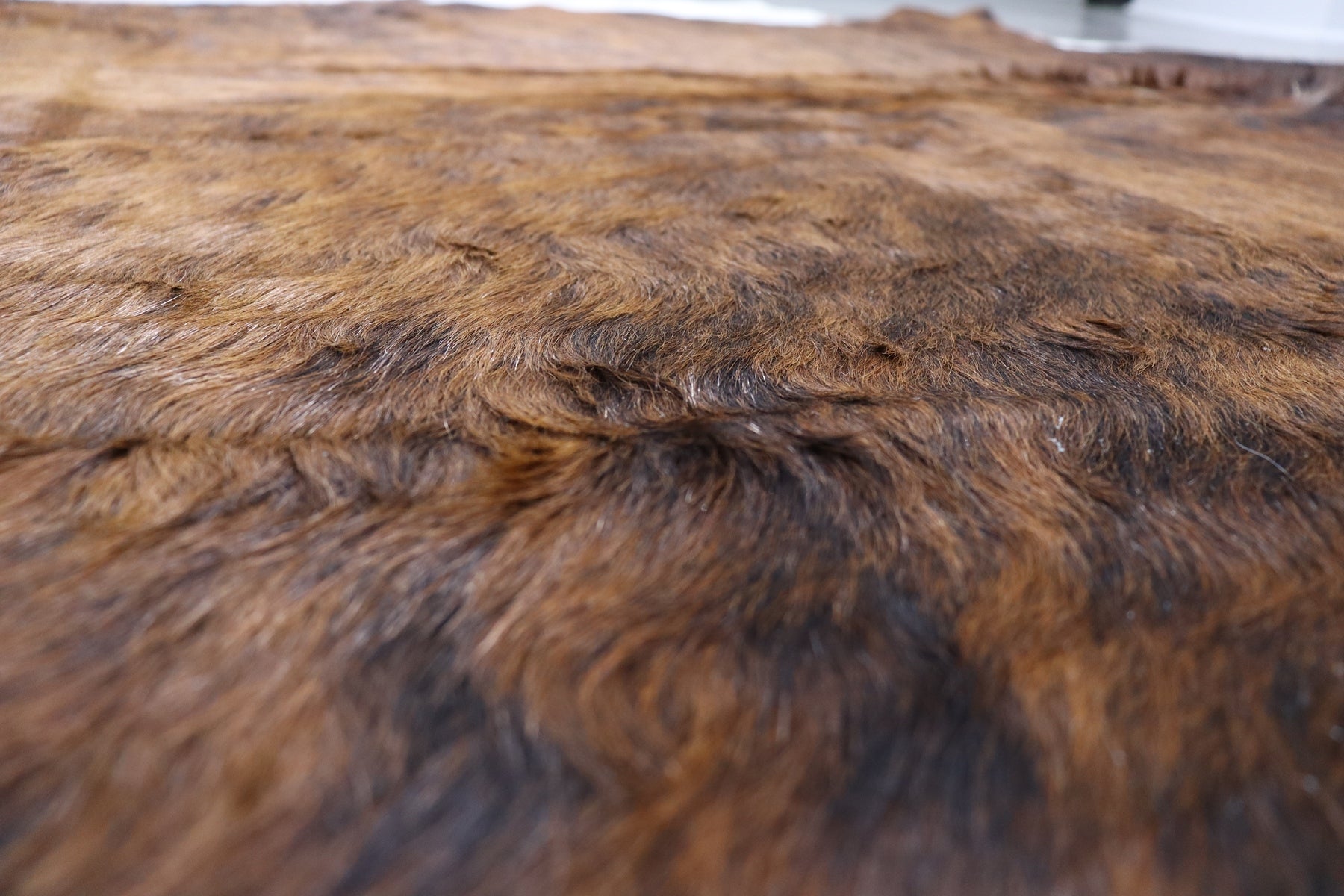 Tricolor Brindle (8.9 X 7.9 ft.) Exact As Photo BRAZILIAN Cowhide Rug | 100% Natural Cowhide Area Rug | Real Leather Cow Skin Rug | BZ478