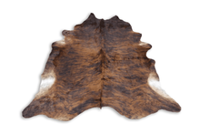Load image into Gallery viewer, Tricolor Brindle (8.4 X 7.3 ft.) Exact As Photo BRAZILIAN Cowhide Rug | 100% Natural Cowhide Area Rug | Real Leather Cow Skin Rug | BZ479
