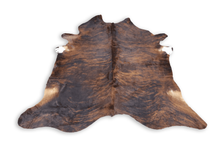Load image into Gallery viewer, Tricolor Brindle (8.6 X 8 ft.) Exact As Photo BRAZILIAN Cowhide Rug | 100% Natural Cowhide Area Rug | Real Leather Cow Skin Rug | BZ481
