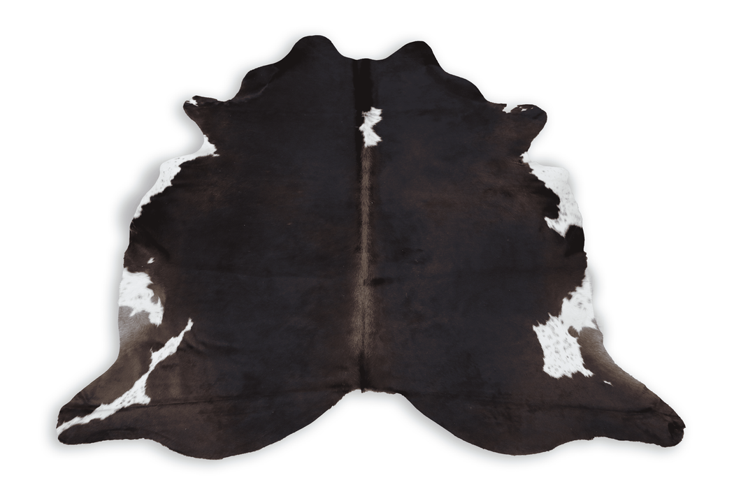 Tricolor (7.1 X 6.9 ft.) Exact As Photo BRAZILIAN Cowhide Rug | 100% Natural Cowhide Area Rug | Real Leather Cow Skin Rug | BZ505