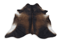 Load image into Gallery viewer, Tricolor (6.2 X 6.2 ft.) Exact As Photo BRAZILIAN Cowhide Rug | 100% Natural Cowhide Area Rug | Real Leather Cow Skin Rug | BZ509
