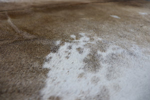 Tricolor (6.9 X 5.9 ft.) Exact As Photo BRAZILIAN Cowhide Rug | 100% Natural Cowhide Area Rug | Real Leather Cow Skin Rug | BZ511