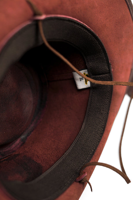 100% Real Leather Cowboy Hat | Handmade Western Style Unisex Leather Hat