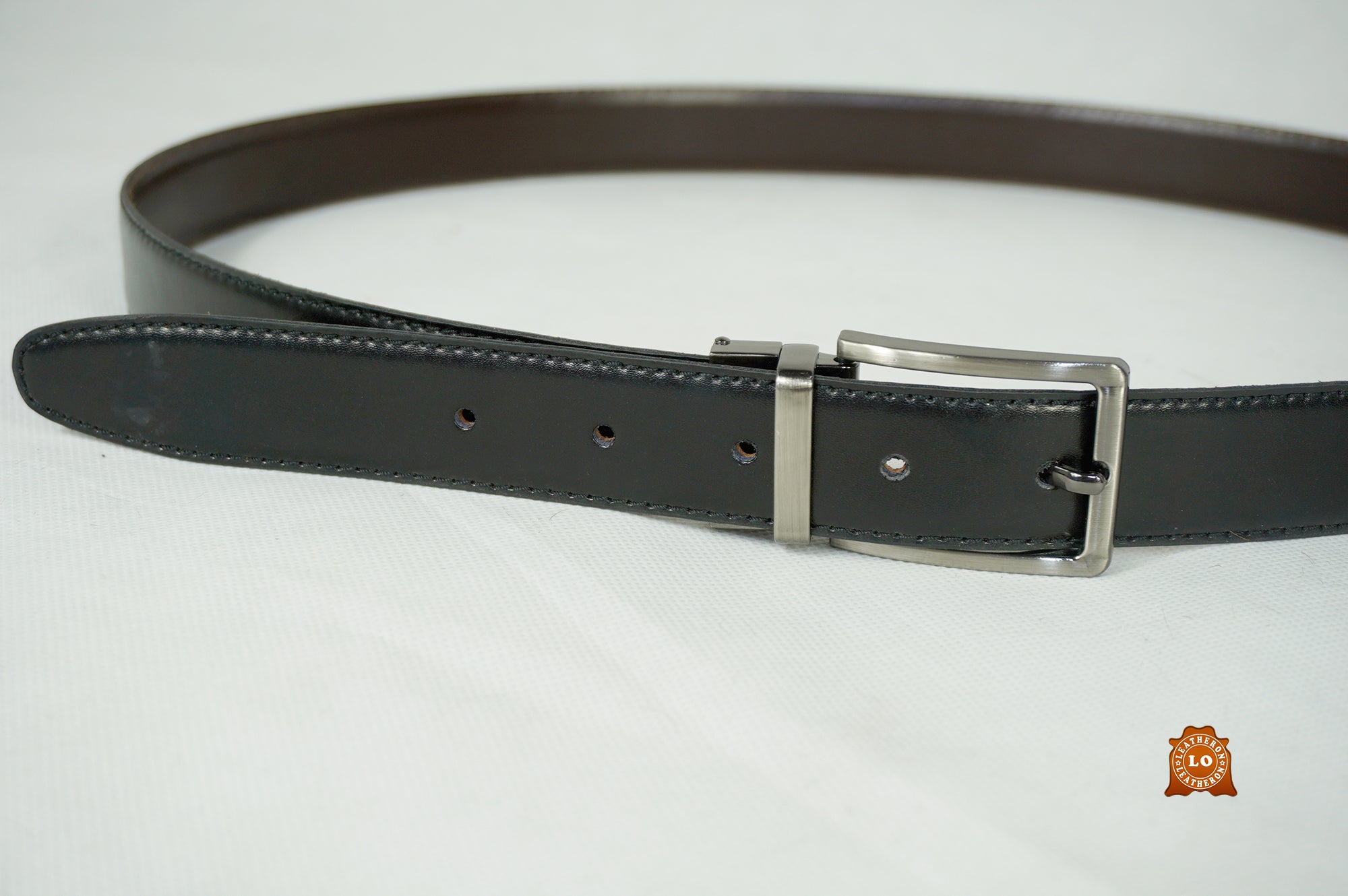 Double-Sided Leather Belt - Handmade, Reversible, Unisex Belt