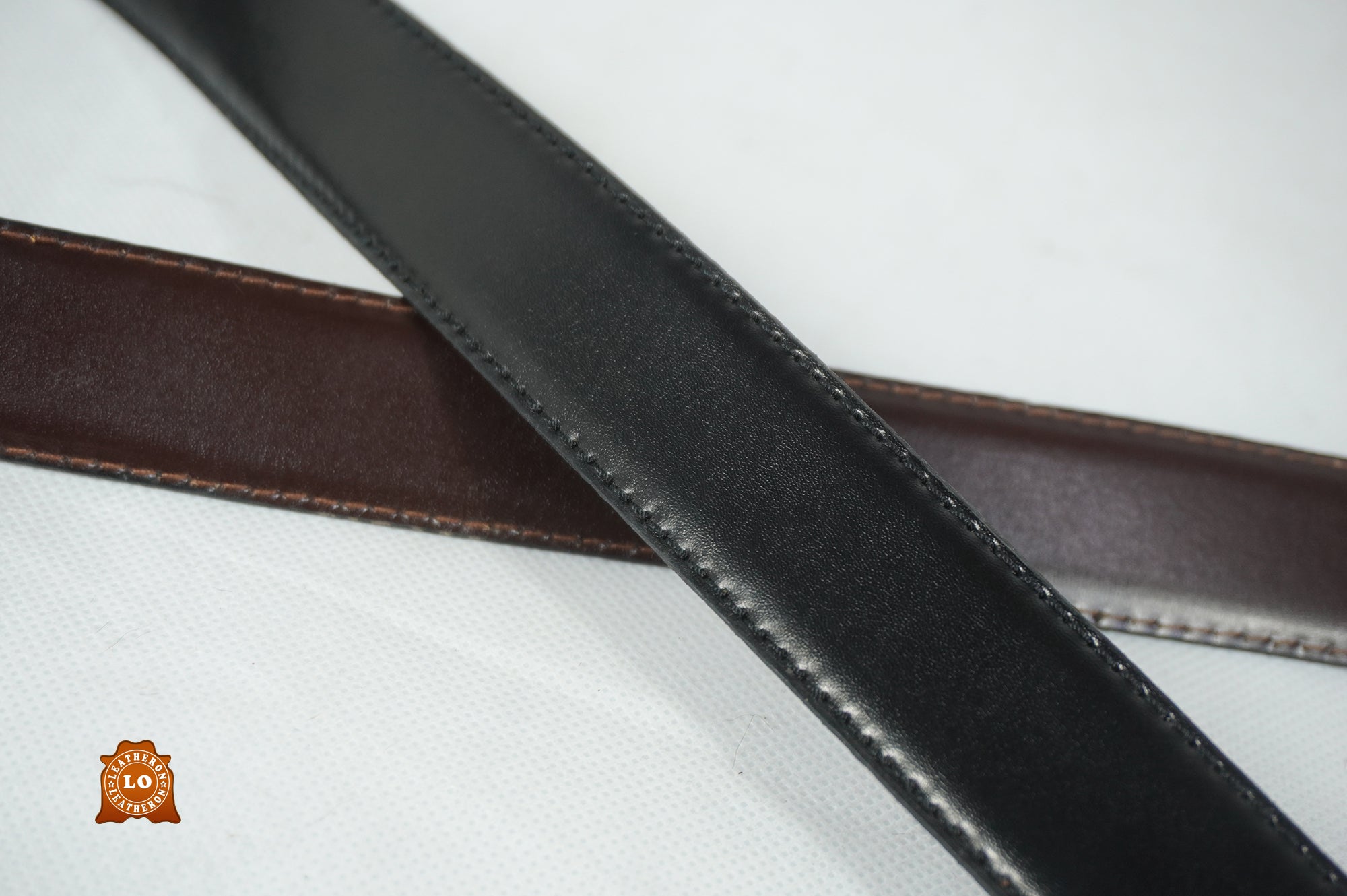 Double-Sided Leather Belt - Handmade, Reversible, Unisex Belt