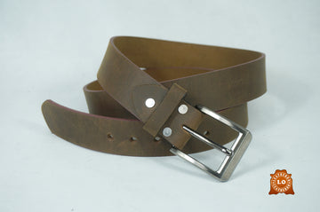 Classic Handmade Real Leather Belt – Durable, Elegant, and Adjustable