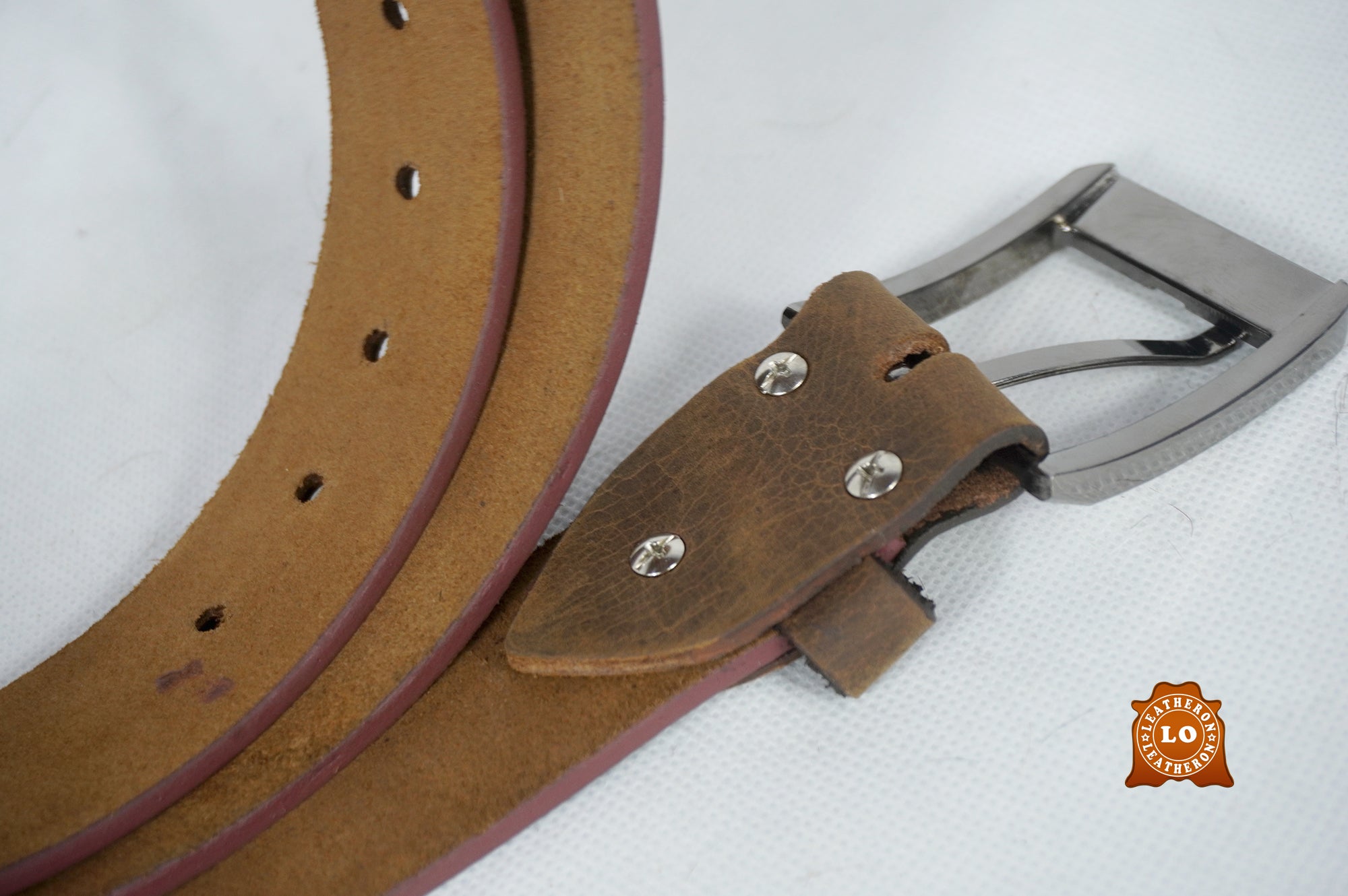 Classic Handmade Real Leather Belt – Durable, Elegant, and Adjustable