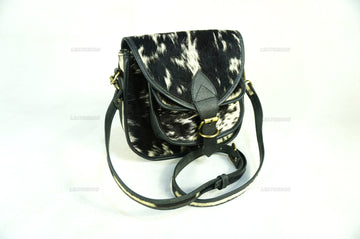 Real Cowhide Leather Cross Body Ladies Bag with Adjustable Shoulder Strap