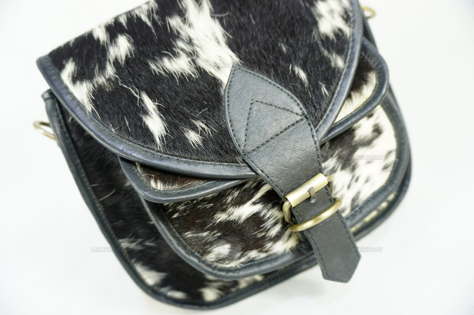 Real Cowhide Leather Cross Body Ladies Bag with Adjustable Shoulder Strap