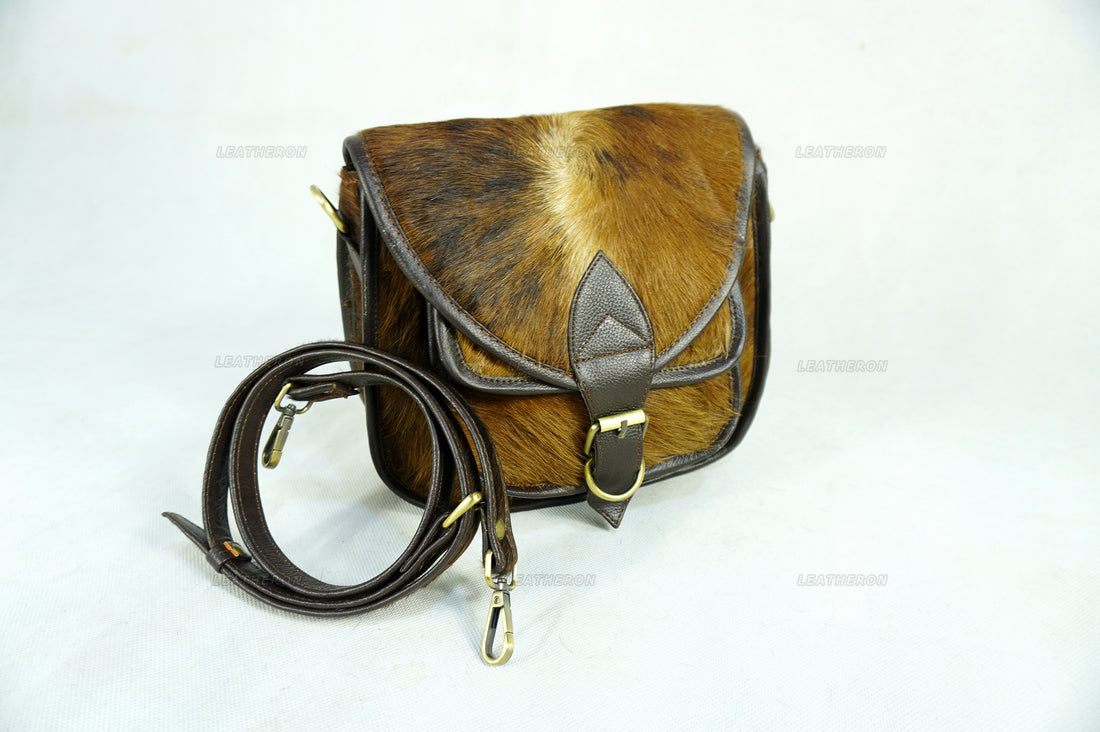 Ladies Real Cowhide Leather Crossbody Purse