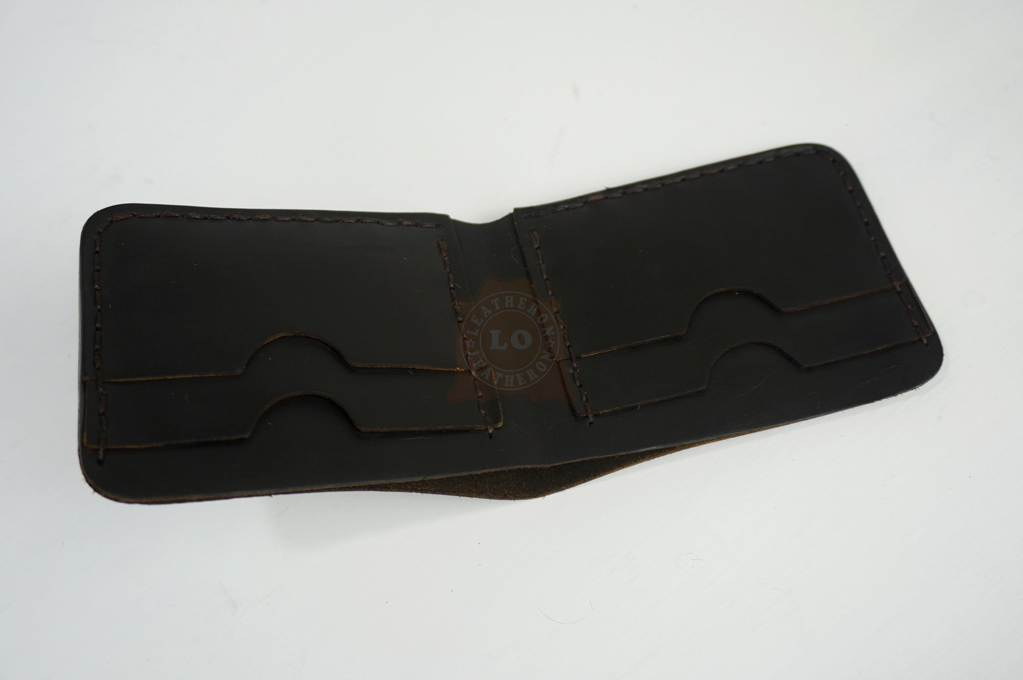 Vintage-Style Leather Bifold Wallet - Handmade with Attention to Detail