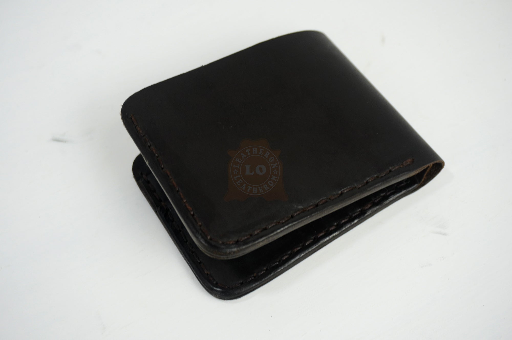 Vintage-Style Leather Bifold Wallet - Handmade with Attention to Detail