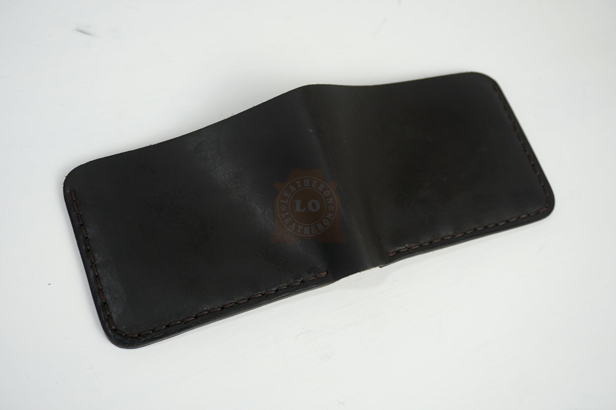 Vintage-Style Leather Bifold Wallet - Handmade with Attention to Detail