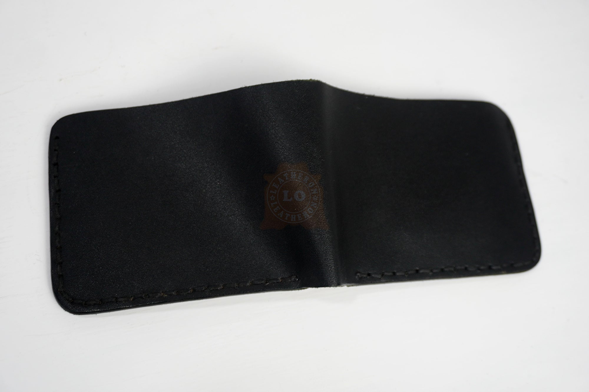 Handmade Genuine Leather Bifold Wallet with 4 Card Slots & Cash Pocket