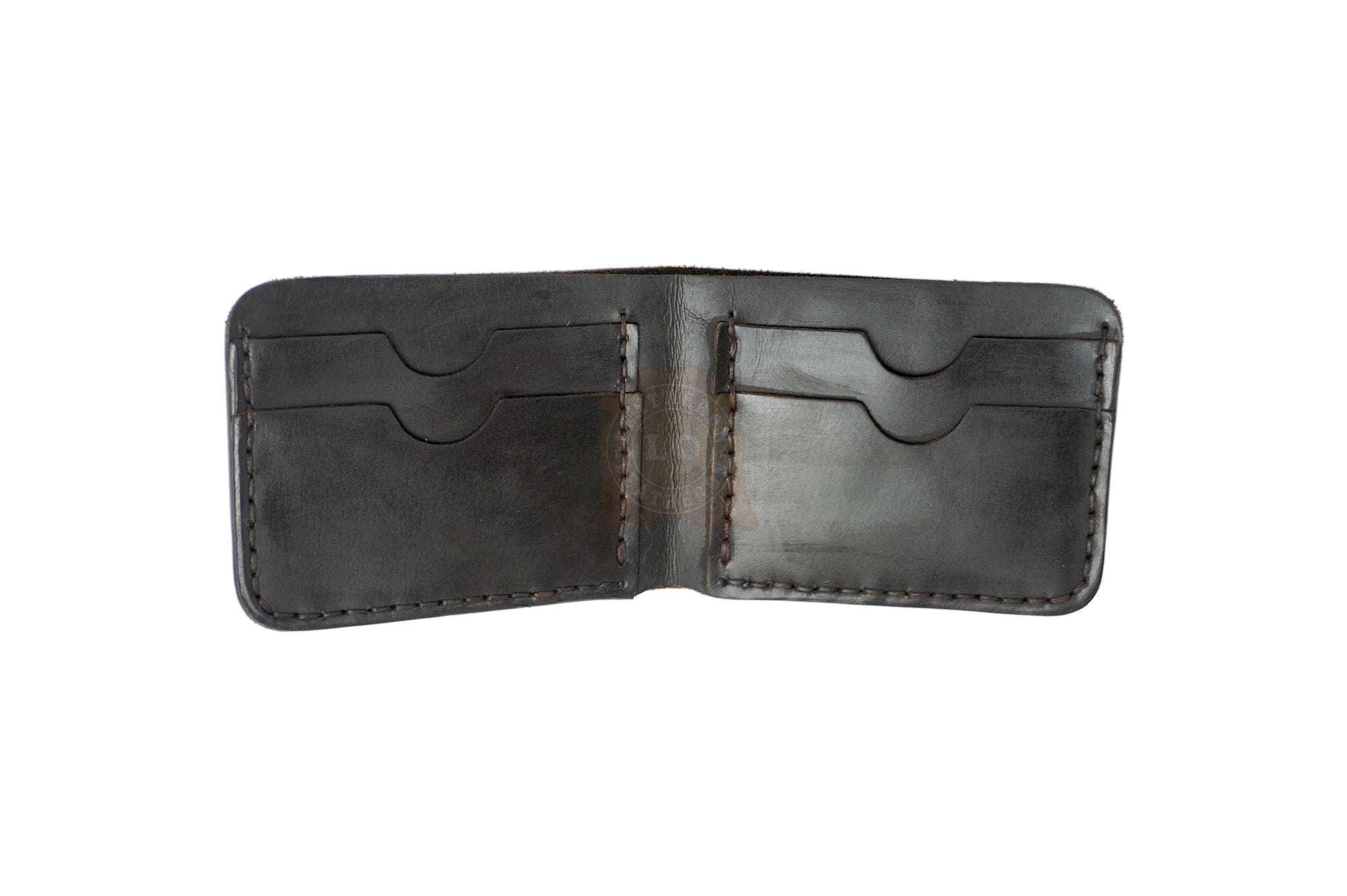 Vintage-Style Leather Bifold Wallet - Handmade with Attention to Detail