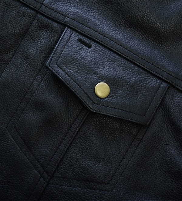 Pure Leather Biker Vest for Men - Classic Leather Moto Vest for Riders - Stylish Fit for Every Season
