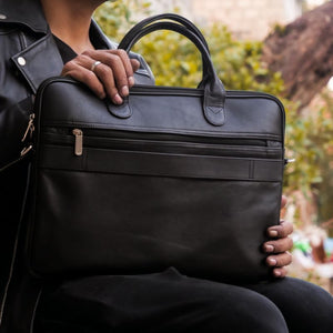 100% Real Leather Laptop Bag | Handmade Office Leather Bag