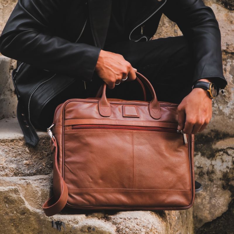 Handmade Laptop/Office Leather Bag | Full Grain Cow Leather Bag