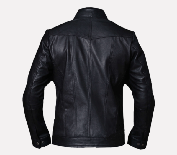 Men's Distressed Vintage Leather Jacket - Genuine Leather Cafe Racer Jacket - Motorcycle Jacket
