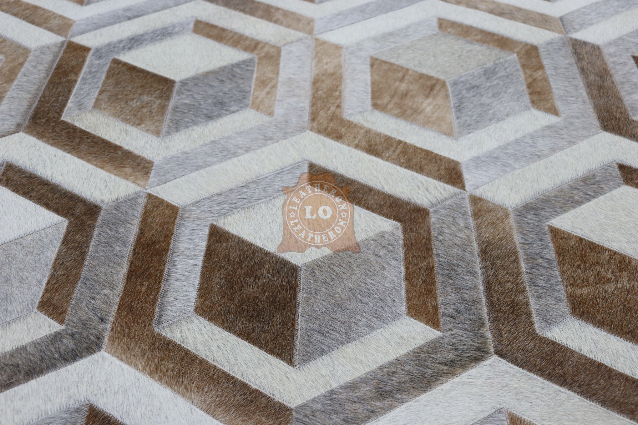 HANDMADE 100% Natural COWHIDE RUG | Patchwork Cowhide Area Rug | Real Cowhide Hallway Runner | Hair on Leather Cowhide Carpet | PR304