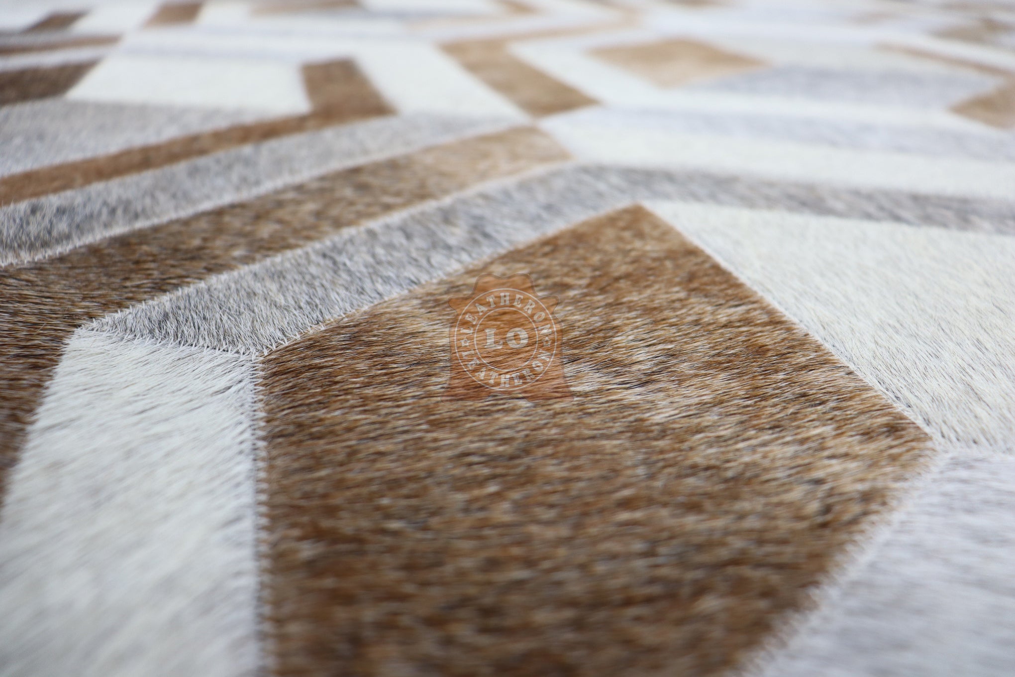 HANDMADE 100% Natural COWHIDE RUG | Patchwork Cowhide Area Rug | Real Cowhide Hallway Runner | Hair on Leather Cowhide Carpet | PR304