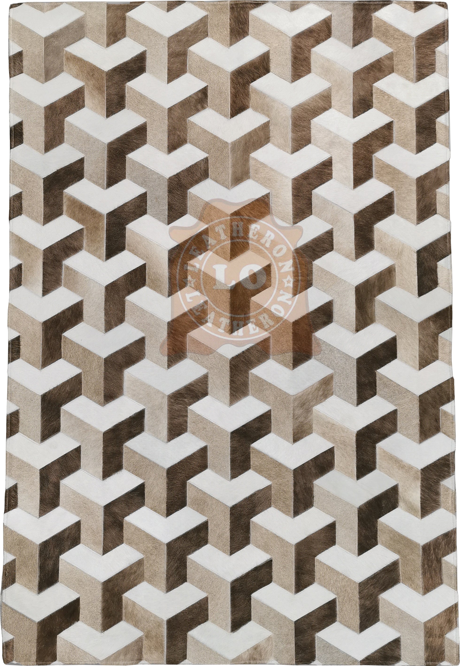 HANDMADE 100% Natural COWHIDE RUG | Patchwork Cowhide Area Rug | Real Cowhide Hallway Runner | Hair on Leather Cowhide Carpet | PR303