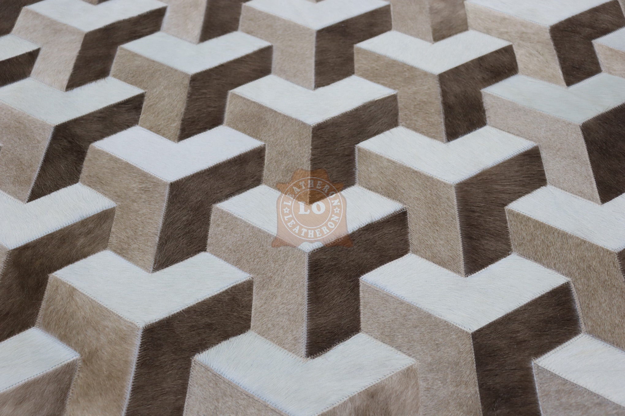 HANDMADE 100% Natural COWHIDE RUG | Patchwork Cowhide Area Rug | Real Cowhide Hallway Runner | Hair on Leather Cowhide Carpet | PR303