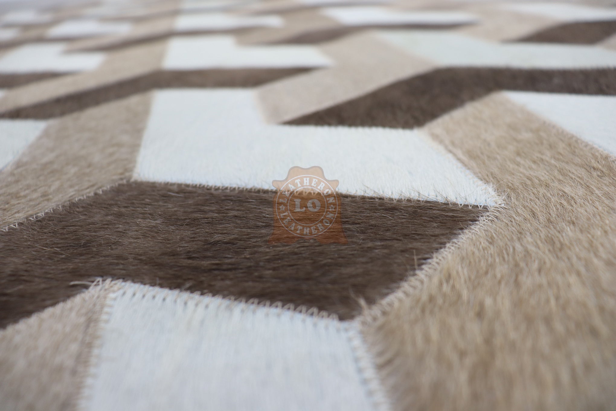 HANDMADE 100% Natural COWHIDE RUG | Patchwork Cowhide Area Rug | Real Cowhide Hallway Runner | Hair on Leather Cowhide Carpet | PR303