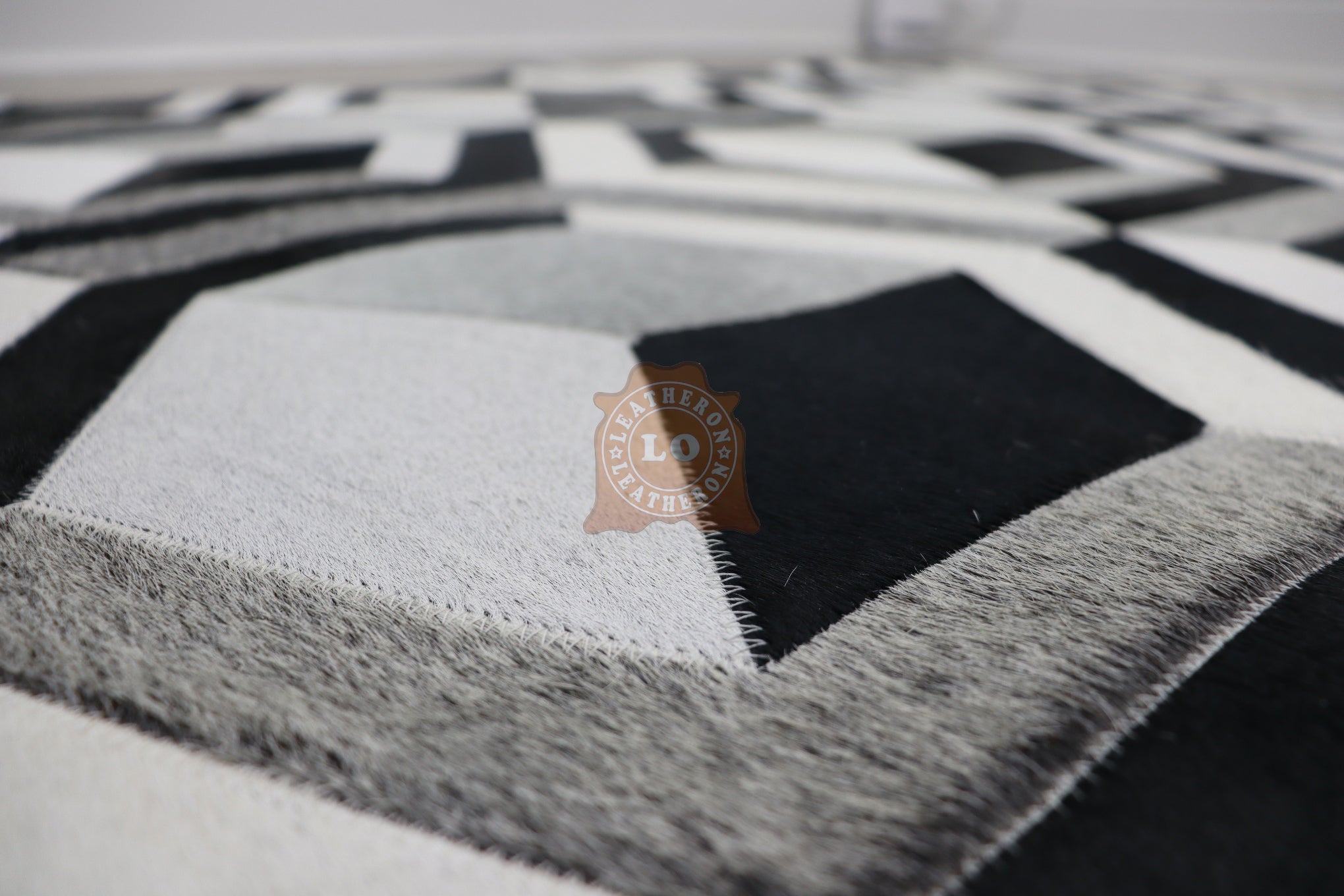 HANDMADE 100% Natural COWHIDE RUG | Patchwork Cowhide Area Rug | Real Cowhide Hallway Runner | Hair on Leather Cowhide Carpet | PR304