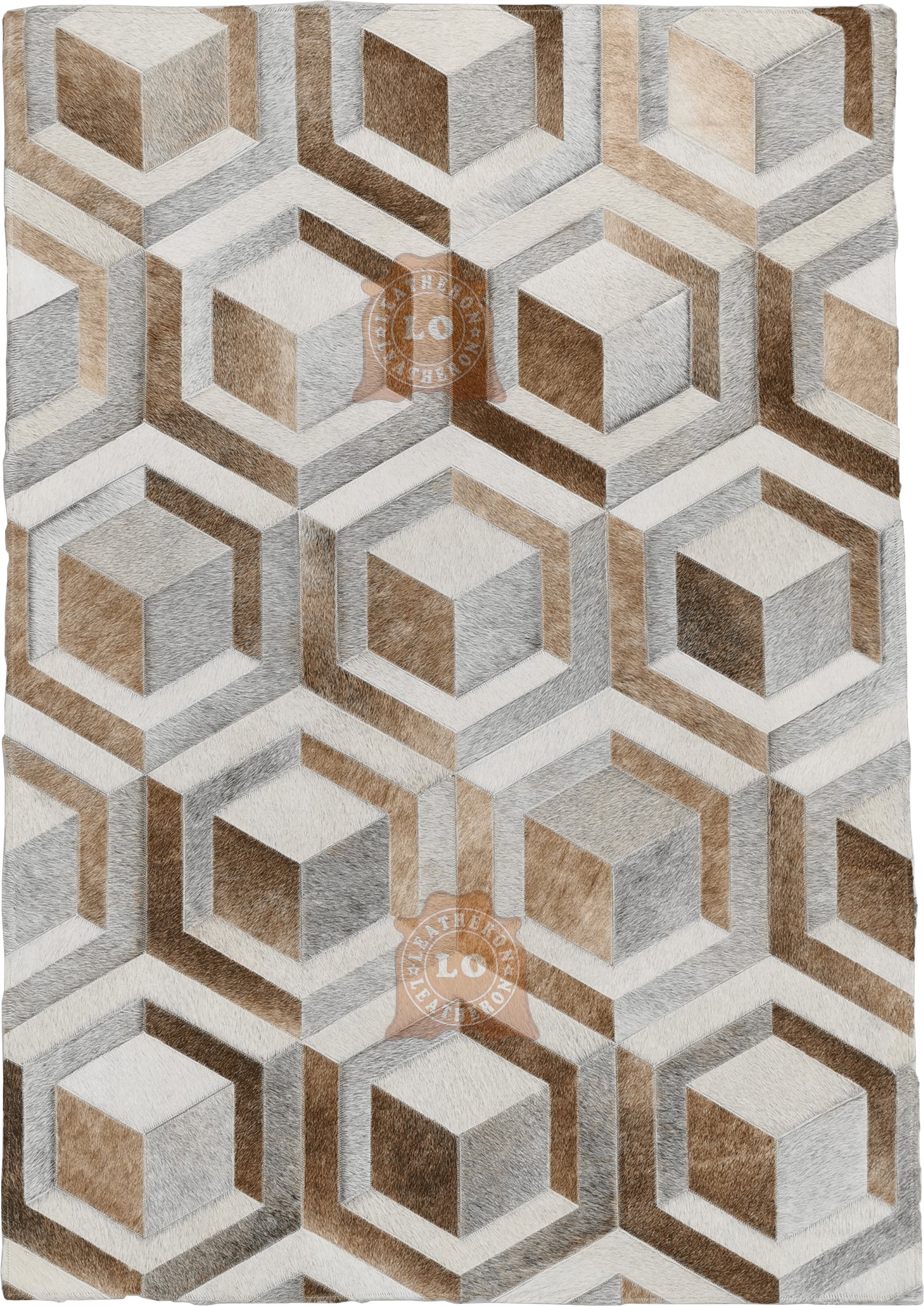 HANDMADE 100% Natural COWHIDE RUG | Patchwork Cowhide Area Rug | Real Cowhide Hallway Runner | Hair on Leather Cowhide Carpet | PR304