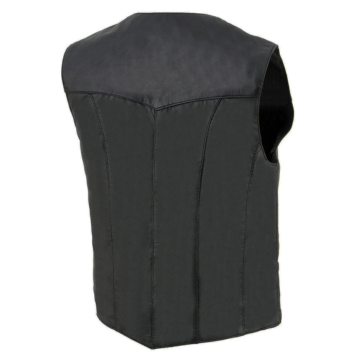 Women's Classic Western Motorcycle Rider Leather Vest - Real Lambskin Leather Vest for Females, Ladies Biker Vest