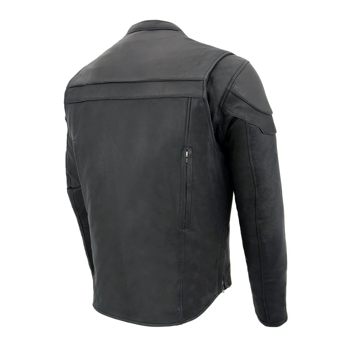 Men's Stay Cool Sporty Motorcycle Premium Leather Jacket - Real Lambskin Leather Jacket - Classic Cafe Racer Biker Jacket