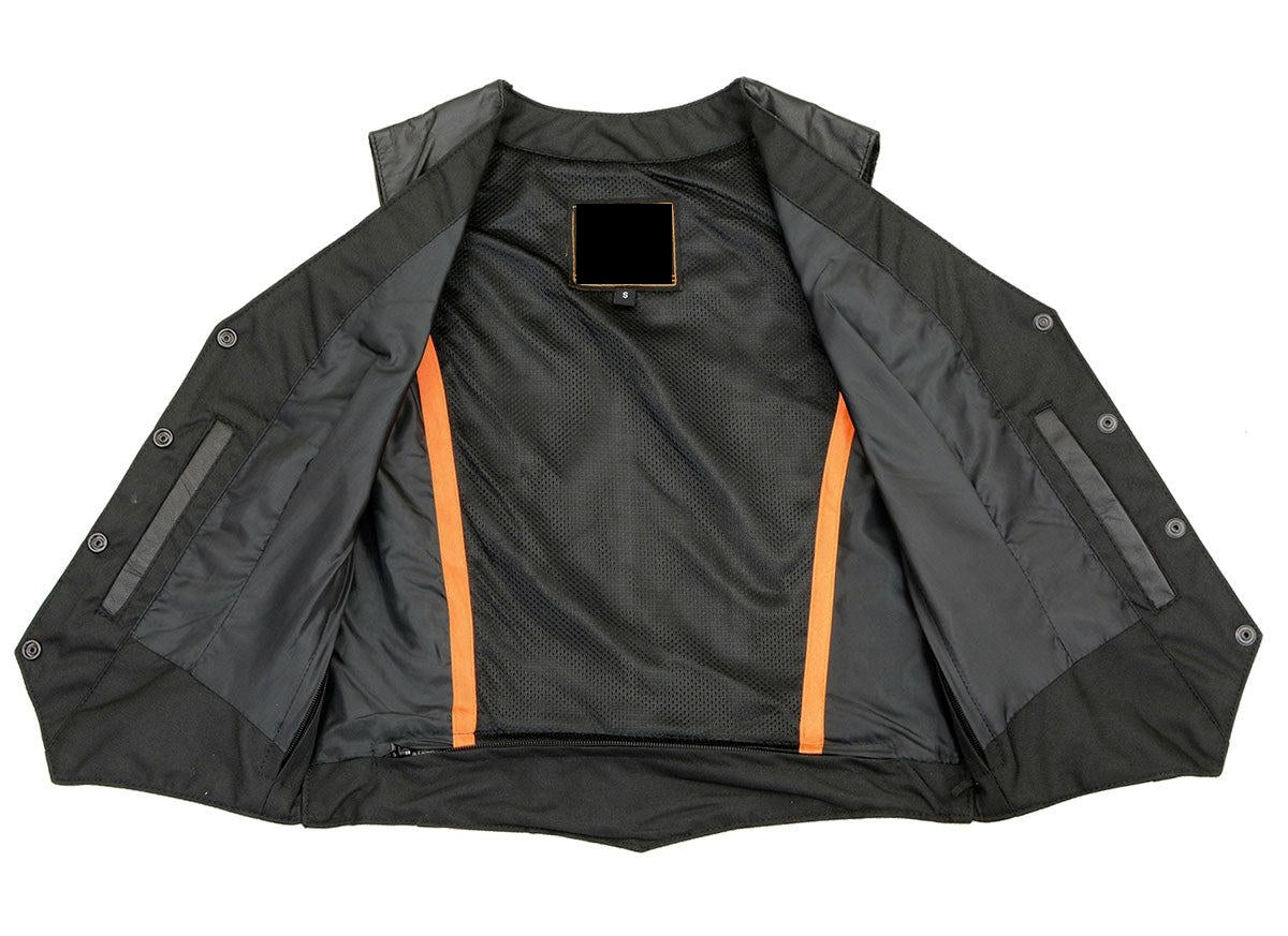 Women's Classic Western Motorcycle Rider Leather Vest - Real Lambskin Leather Vest for Females, Ladies Biker Vest