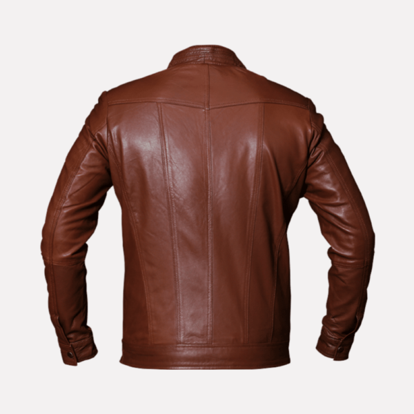 Men's Distressed Vintage Leather Jacket - Genuine Leather Cafe Racer Jacket - Motorcycle Jacket