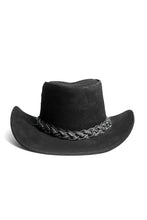 Load image into Gallery viewer, Real Leather Cowboy Hat | Western Style Leather Hat | Handmade Unisex Adventure Hat
