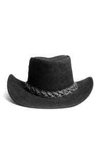 Real Leather Cowboy Hat | Western Style Leather Hat | Handmade Unisex Adventure Hat