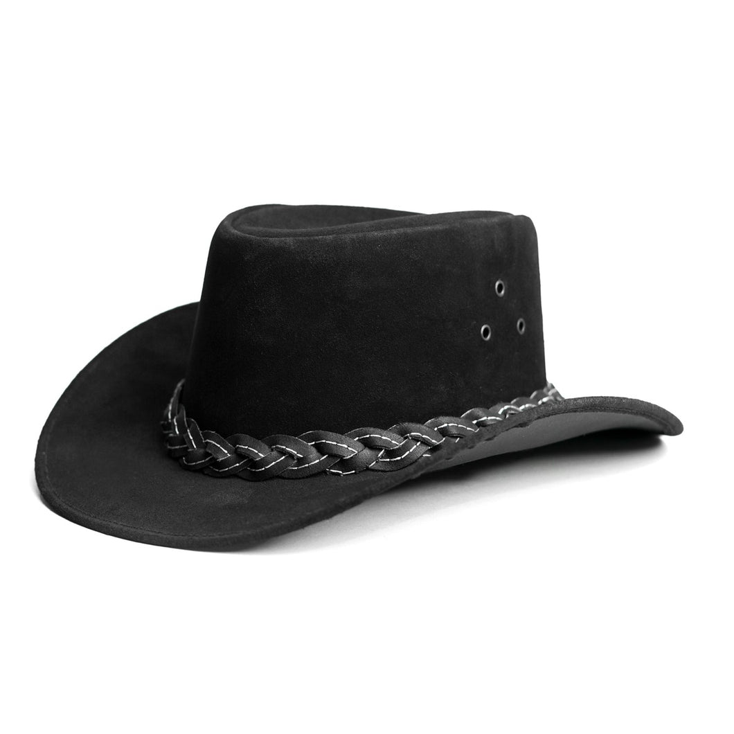 Real Leather Cowboy Hat | Western Style Leather Hat | Handmade Unisex Adventure Hat