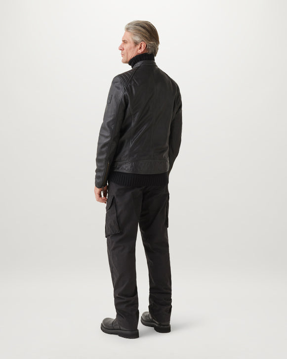 100% Original Lambskin Leather Jacket | Slim & Smart Cafe Racer Style Leather Jacket
