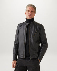 100% Original Lambskin Leather Jacket | Slim & Smart Cafe Racer Style Leather Jacket