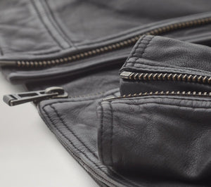 100% Original Lambskin Leather Jacket | Slim & Smart Cafe Racer Style Leather Jacket