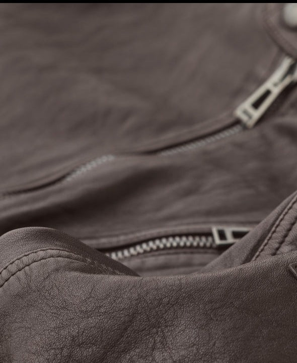 100% Original Lambskin Leather Jacket | Handmade Biker/Racer Lambskin Jacket