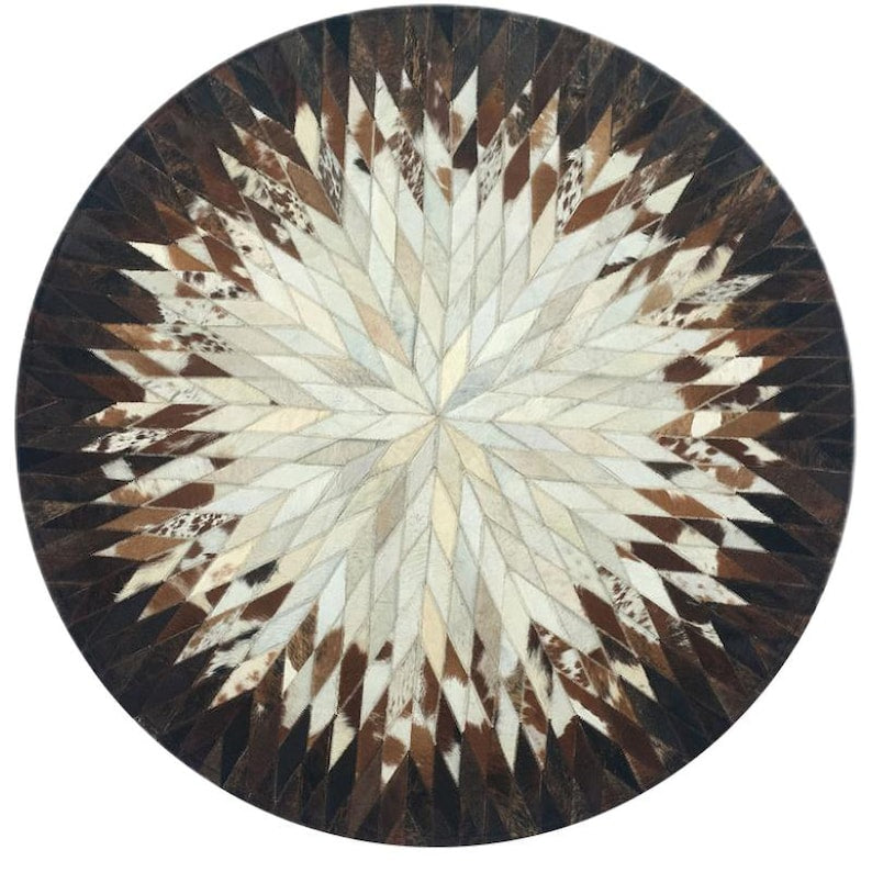 HANDMADE 100% Natural COWHIDE RUG | Patchwork Cowhide Area Rug | Hair on Leather Cowhide Carpet | PR95B