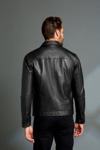 Load image into Gallery viewer, Real Lambskin Leather Jacket  | Handmade 90&#39;s Style Rider Leather Jacket | Genuine Sheepskin Black Leather Jacket |
