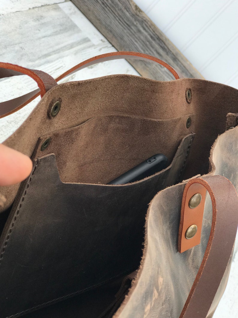Handcrafted Leather Tote – Work & Laptop Bag, Personalized Shoulder Bag, Great Gift Idea