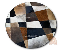 Load image into Gallery viewer, HANDMADE 100% Natural COWHIDE RUG | Patchwork Cowhide Area Rug | Hair on Leather Cowhide Carpet | PR601
