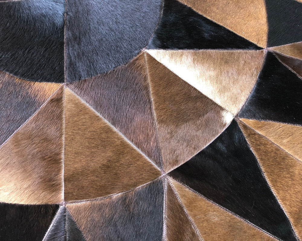 HANDMADE 100% Natural Patchwork Cowhide Area Rug | Hair on Leather Cowhide Carpet | PR87