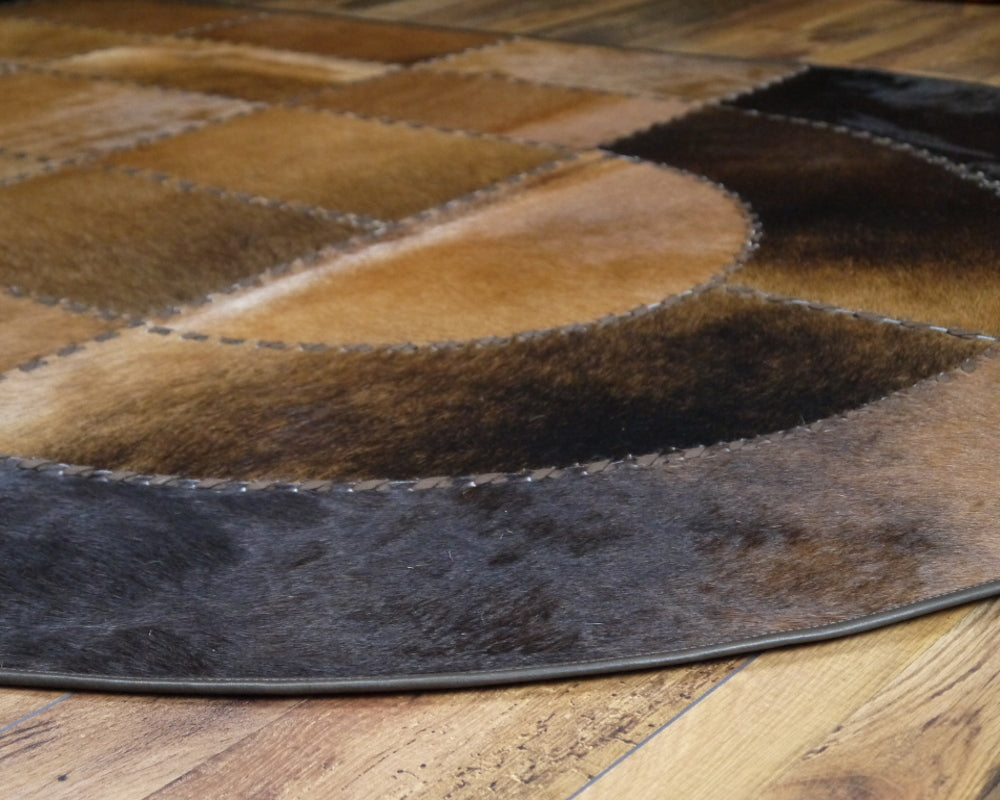 HANDMADE 100% Natural COWHIDE RUG | Patchwork Cowhide Area Rug | Real Cowhide Hallway Runner | Hair on Leather Cowhide Carpet | PR130